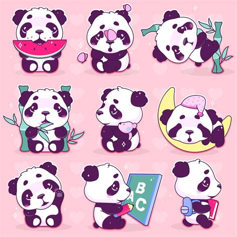 dibujos de comida kawaii|dibujos kawaii de pandas.